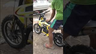 Haha Stop Laughing / He Just First time Driving Mini Dirt Bike 49cc