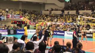 2017年1/29堺ブレイザーズvsジェイテクト第4セット勝利の瞬間