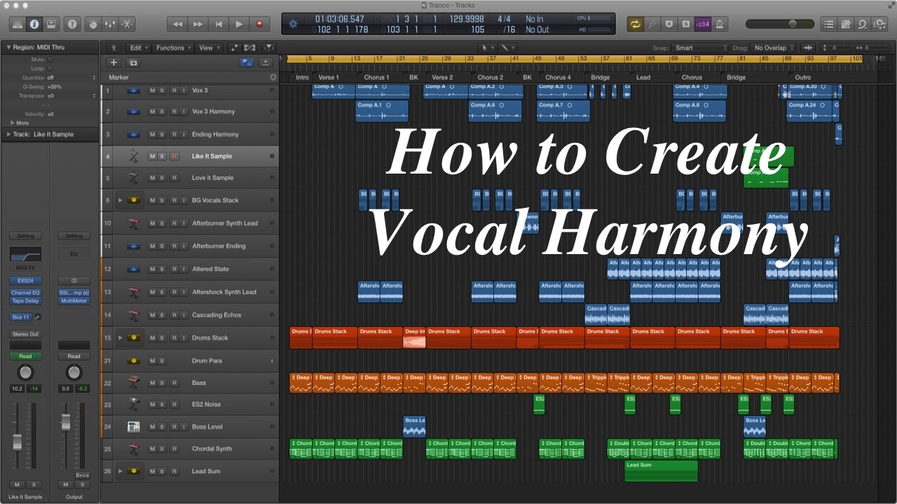 Creating Vocal Harmony In Logic Pro X Youtube