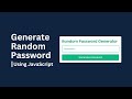 Can You Create a TRULY Random Password with JavaScript?