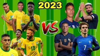 World Cup - Brazil 2023 Squad vs France 2023 Squad // vs Football