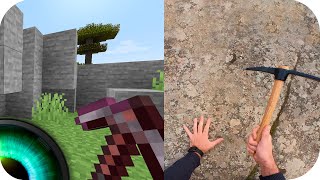 ⛏ MINECRAFT vs VIDA REAL ❤ | Insta360 GO 2