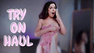 FISHNET DRESS TRANSPARENT TRY ON HAUL (4K)