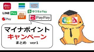 【マイナポイント】キャンペーンまとめ　７月から開始したマイナポイントの特典について比較してみました！！