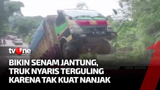 Ngeri! Detik-detik Truk Sembako Hampir Terguling Akibat Tak Kuat Menanjak | Kabar Petang Pilihan