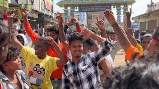 Hulchal Tennmaar Dance At Edupyala Jatara 2024 | Crazy Teenmaar Dance In Chatal Band 2024