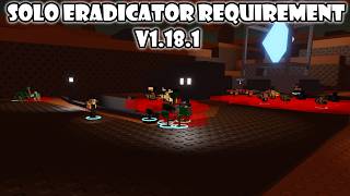 Solo Eradicator Requirement | World Tower Defense V1.18.1