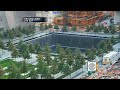 a view of the 9 11 memorial reflecting pools