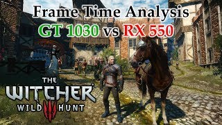 GT 1030 vs RX 550 Frame Time Analysis w/ G4560 - The Witcher 3: Wild Hunt [NOVIGRAD]