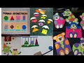 Preschool Shape learning activities/Shape decoration ideas/Paper shape art/learn Name of the shapes