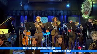 State Line Strut, composed by Ellen Rowe, performed  by the Decatur High School Jazz Band.