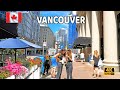 🇨🇦 【4K】☀️ Downtown Vancouver BC, Canada. Amazing sunny day. Travel Canada.