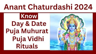 Anant chaturdashi 2024 date: When is Anant Chaturdashi in 2024 | Anant Chaturdashi 2024 Rituals