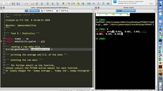 PHY667 - Basic PYTHON - Task 08 - Statistics