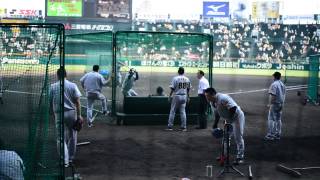 20130717　阪神　対　巨人　試合前練習風景