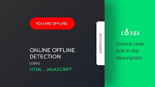 Pure JS | Online offline detection using html