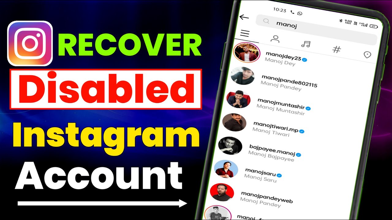 How To Recover Disabled Instagram Account | 101% Working - YouTube