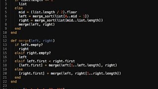 Ruby merge sort implementation