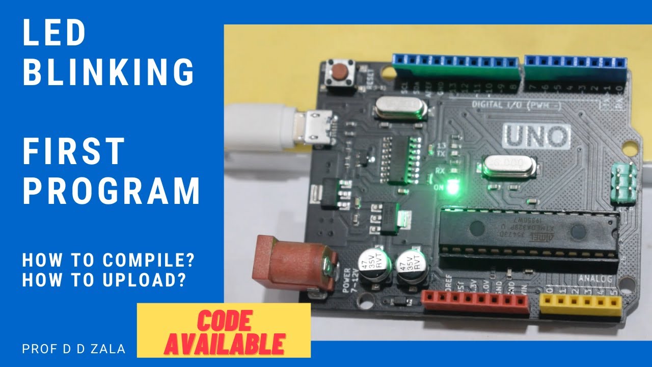 LAB 5 First Arduino Program || LED Blinking || Arduino Tutorial ...