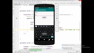 25. Android Tutorial: part 2: SQLite database - insert data