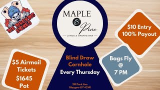 Cornhole Blind Draw - The Throwing Stones at Maple and Pine Lanes and Sports Bar