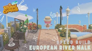 Adorable European River Walk Building Tutorial | Animal Crossing: New Horizons