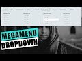 Responsive MegaMenu with Transparent Dropdown using HTML & Bootsnav  2019