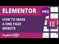 Elementor Pro how to make a one page website