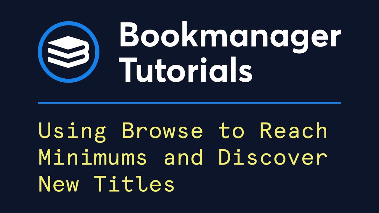 Bookmanager Tutorial Quick Browse Overview Youtube