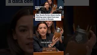 Rep. Ocasio-Cortez shows murky drinking water taken from near a data center in Georgia