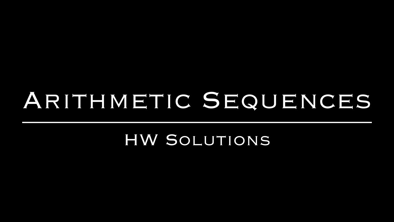 Arithmetic Sequences Youtube