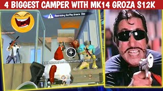 BIGGEST CAMPERS WITH MK14 S12K GROZA COMEDY|pubg lite video online gameplay MOMENTS BY CARTOON FREAK