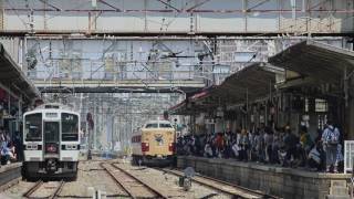 485系Ａ1Ａ2編成「9518Ｍ特急ひばり」郡山駅到着20160618