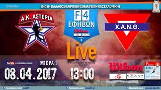 ΑΣΤΕΡΙΑ ΑΚΘ - ΧΑΝΘ | F4 ΕΦΗΒΩΝ 3-4 Θέση | Live Streaming από την ΕΚΑΣΘ