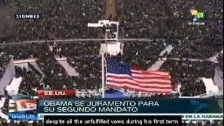 US President Barack Obama takes oath of office