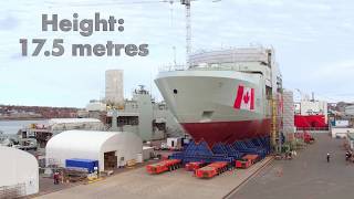 Transporting the bow mega-block of Canada's second AOPS