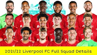 Liverpool Fc Full Squad Details-Players Name,Age,Position,Market Value