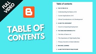 [FULL VIDEO] Design Table of Contents For Your Website Using HTML, CSS & JS