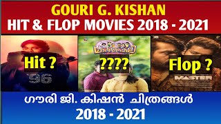 Gouri G. Kishan Box office Analysis || 2018 to 2021 Hit ? or Flop ? || Cinema Talks By Mr&Mrs