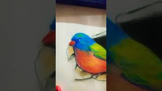 Bird 🐦 painting by Soft pastels colour # s #short