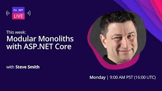 On .NET Live: Modular Monoliths with ASP.NET Core