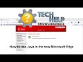 How to use Java in the new Microsoft Edge
