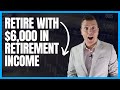 How to Retire Early with $6,000 A Month in Retirement Income