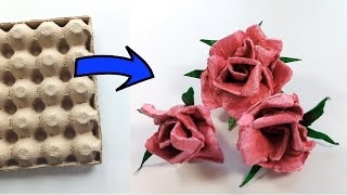 Róże z wytłoczek po jajkach. Pomysł, jak zrobić?🌹DIY🤩Niesamowity recykling♻️