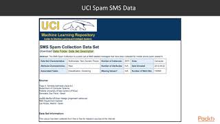 Next Generation Natural Language Processing with Python: Find & Loading Spam SMS Data|packtpub.com