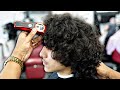 TRANSFORMATION HAIRCUT TUTORIAL: TAPER | NECK DESIGN | CURLY TOP