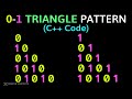 0-1 Binary Triangle Pattern Printing  (With C++ Code) | Pattern Printing Programs