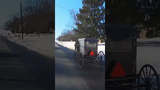 Amish gone wild? Amish has trouble controlling horse on snowy day. Motorcycle moments