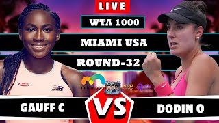 🔴LIVE: Coco Gauff vs Oceane Dodin Miami Open 2024 Round 32 Live Scores #wta #atp #tennis#miamiopen