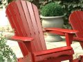 Grand Daddy Oversized Adirondack Chair with Pull Out Ottoman Red - Product Review Video